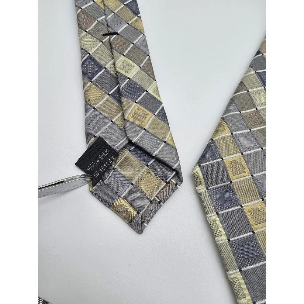 Calvin Klein Geometric Necktie Extra Long Tie 62